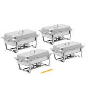 Posoda za peko - komplet 4 - GN 1/1 - 4 x 7,5 l - 2 posodi za gorivo - Royal Catering