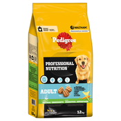 Pedigree Professional Nutrition Adult 12 kg + Pedigree Dentastix 56 kosov po posebni ceni! - Adult s perutnino in zelenjavo 12 kg + Multi pakiranje (56 kosov) za male pse (5-10 kg)