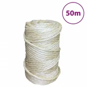 Vidaxl Vrv iz 100 % sisala 4 mm 50 m