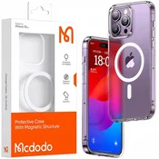 Mcdodo MCDODO MAGNETNI PROZORNI OVITEK OJAČAN ZA MAGSAFE IPHONE 15 PRO ČRNEGA OBLIKOVALCA