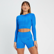 MP Womens Tempo Reversible Long Sleeve Crop Top - Electric Blue - M