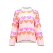 Hailys Pulover Sa44nna slonovina/oranžna/fuksija/rosé