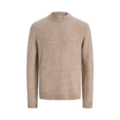 JACK & JONES Pulover JORSALAMANCO pikčasto rjava