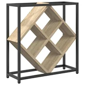 Vidaxl Stojalo za vino Sonoma hrast 51 x 18 x 52,5 cm Konstruiran les