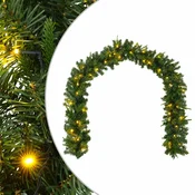 Vidaxl Božična girlanda Zelena 270 cm PVC in PE 50 LED