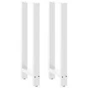 Vidaxl Noge za barsko mizo bele barve 2 kosa 40 x (100-101) cm jeklo