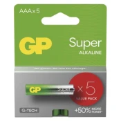 Baterija GP SUPER alkalna LR03 AAA 5 kos