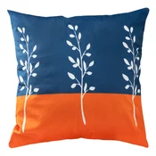 shumee Dekorativna prevleka za vzglavnik 43x43, mehko žametno blago, oranžna z vejicami