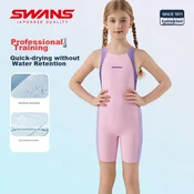 Swans Jednodelni kupaci kostim za devojcice, Svetloroze