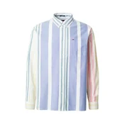 Tommy Jeans Srajca Relaxed Fit Stripe Button-down svetlo modra/svetlo rumena/svetlo roza/bela
