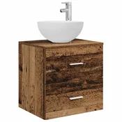 vidaXL Umivalnik s pritrditev na steno Star les 49,5 x 41 x 64,5 cm