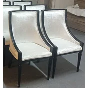 Casa Padrino luxury baroque dining chair set of 6 gold/black - Handmade baroque style kitchen chairs - Magnificent baroque style luxury dining room furniture - Baroque dining room furniture
