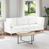 Vidaxl Modularni kavč s shranjevanjem 3 kos Bela 210 x 70 x 82 cm