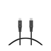 Ksix ultrahiter kabel USB-C na Lightning, 60W, pleten, ojačani konektorji, 2m, črn