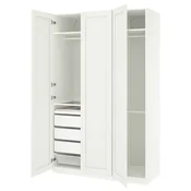 PAX/GULLABERG Garderobni sestav, bela/bela, 150x60x236 cm