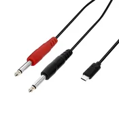 AH Cables USB-C na 2x 6,3 Jack 1,5m povezovalni kabel - KOPIJA
