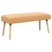 Vidaxl klop Enobarvno Bež 110 x 40 x 46 cm Bouclé