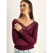 Bianco Lucci Bluza Blusen burgund