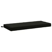 Vidaxl Blazina za klop SOEST 100% poliester Črna 110 x 50 x 8 cm
