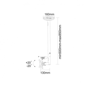 NewStar Products Stensko držalo za televizor NewStar Products FPMA-C050SILVER, 25,4 - 76 cm (10" - 30")