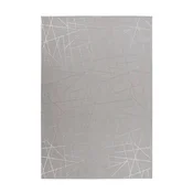 Kayoom RAVNO TKANA PREPROGA Bijou 125 Taupe / Silber   200/290 cm   srebrne barve, rjavosiva