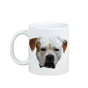 Artdog Ameriški buldog - skodelica s fotografijo in napisom geometrijski pes Art-Dog