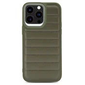 Ovitek Kajsa Dale Collection Horizon s teksturo pravega usnja za iPhone 15 Plus - rjav