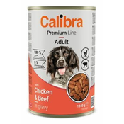 Calibra Dog Premium Cons. s piščancem in govedino 1240g