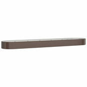 Povišena vrtna gredica od pocincanog celika 507x100x36 cm smedi