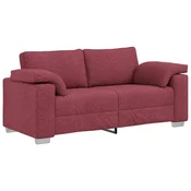 Vidaxl Dvosobni kavč Vinorodna rdeča 180 cm blago