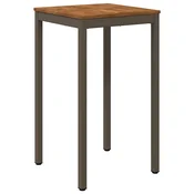 vidaXL Vrtni Bar Miza Naravna in kava 60 x 60,5 x 105 cm