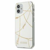 Guess GUHCP12SPCUCHWH iPhone 12 mini 5,4 white hardcase Gold Chain Collection (GUHCP12SPCUCHWH)