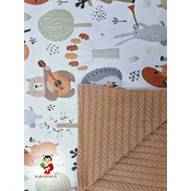 Bubamara037 Pokrivac za bebe Šuma, Belo-Bež