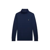 Otroška bombažna majica z dolgimi rokavi Polo Ralph Lauren mornarsko modra barva, 323952435002