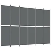 Vidaxl Paravan 6-delni antracit 300x220 cm blago
