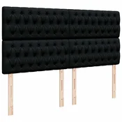 vidaXL vidaXL Otomanski posteljni okvir z vzmetnicami črn 200x200cm žamet, (22054050)