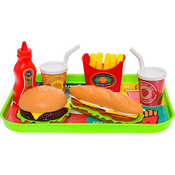 Fast Food set hrane in pijače 6 kosov s pladnjem 26x19cm