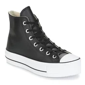 Converse  CHUCK TAYLOR ALL STAR LIFT CLEAN LEATHER HI  Črna