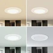 Prios LED vgradno reflektorsko svetilo Rida, belo. O 12 cm, CCT, IP44 - Kopalnica - Sodobni - bela - Aluminij