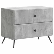 vidaXL Nočna omarica Betonsko siva 62 x 34,5 x 47,5 cm Inženirski les