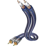 Inakustik Priključni kabel Inakustik, 2x moški cinch kon./2 x moški cinch k., modro-srebrn, 1,5 m