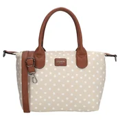 Charm London Buckingham 20777 Dots White On Taupe