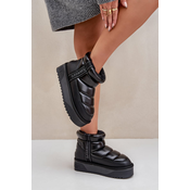 Low Snow Boots On Thick Sole D.Franklin Black