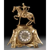 Casa Padrino luxury baroque table clock gold 22 x H. 30 cm - Handmade bronze clock baroque style - Baroque desk clock - Baroque desk decoration - Baroque decorative accessories