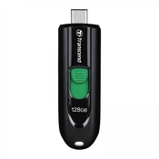 USB C DISK TRANSCEND 128GB JF 790C, 3.2, črn, drsni priključek