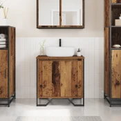 vidaXL Kopalniška omarica  Stara lesena 60x35x60 cm Lesena