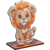 CRYSTAL ART Slikanje z diamanti Safari: lev