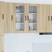 Zidni stakleni ormaric PORTO 2 pcs Sonoma hrast 40 x 31 x 80 cm