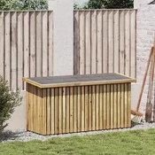 vidaXL škatla za shranjevanje 119x44x58.5 cm obdelan borov les