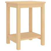 Vidaxl Nočna omarica naravna 35x30x47 cm trdna borovina